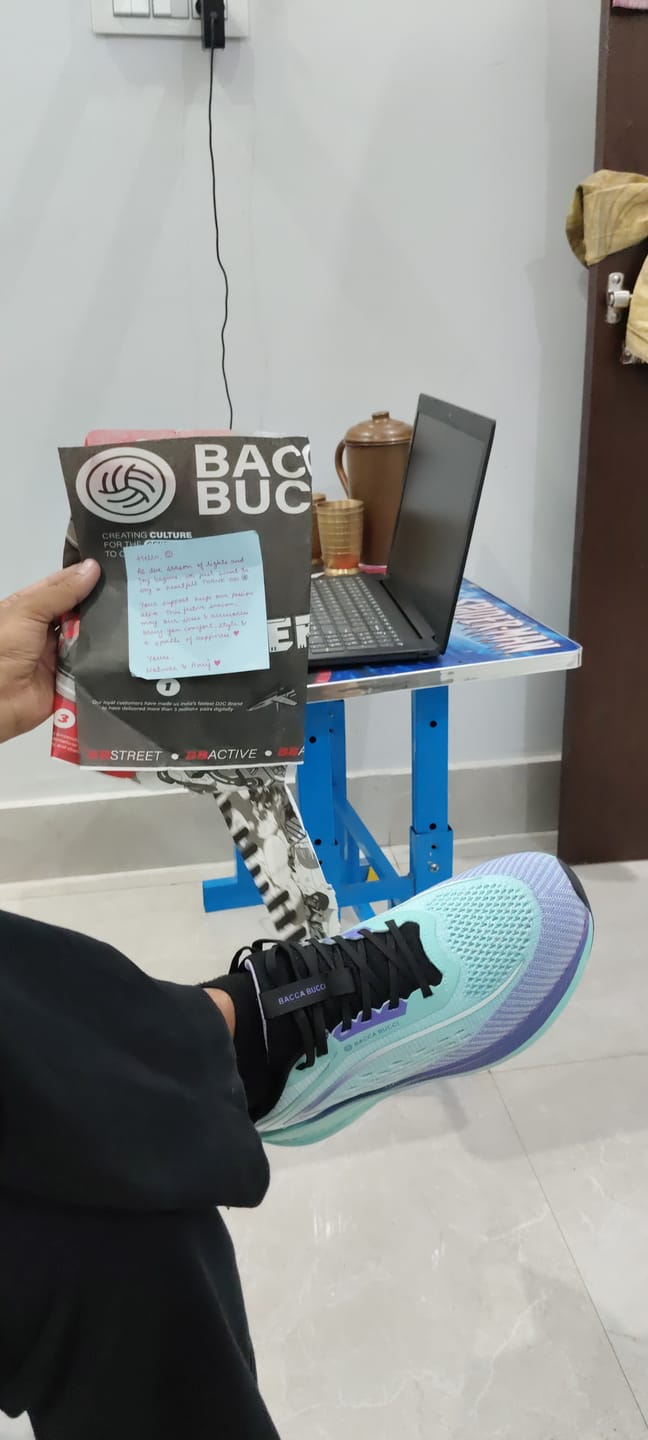 Customer photo review of Bacca Bucci Zephyr – All-Day Comfort Running & Training Shoes