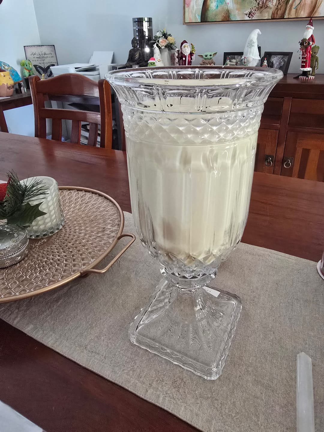 Customer photo review of Vanilla Caramel (Caramel | Butter | Vanilla) - Crystal Vase Candle | 200hr Burn
