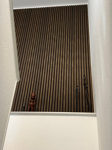 Customer photo review of Panneau acoustique en bois | Chêne Fumé | De première qualité