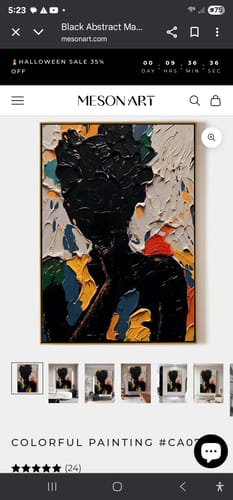 Customer review photo for Colorful Painting #CA070