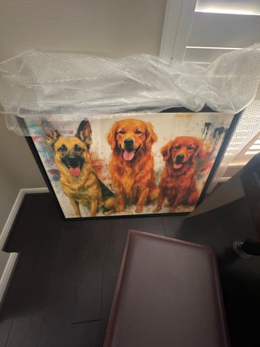 Customer photo review of Custom Pet Portrait - Contemporary Style