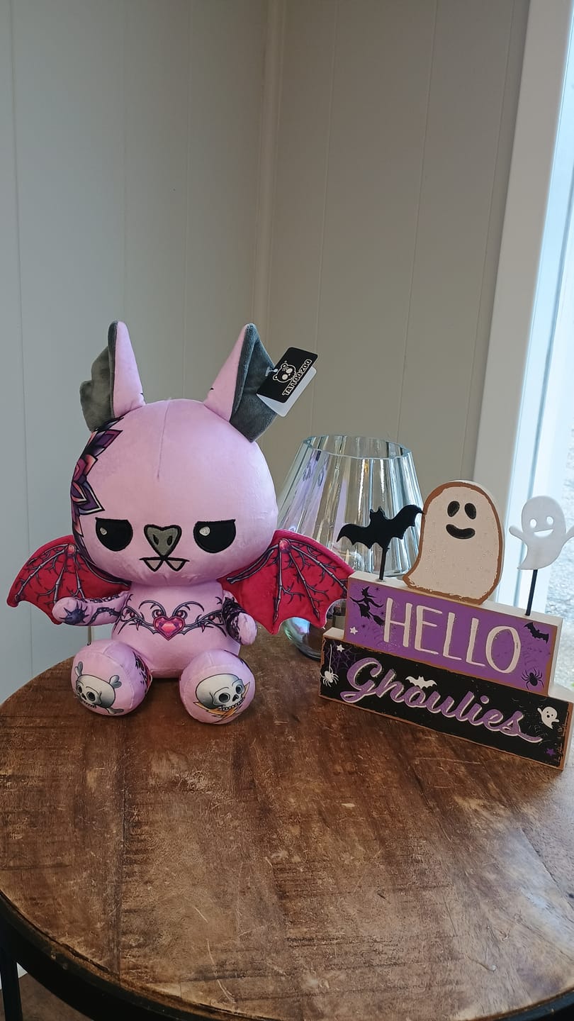 Customer photo review of Violet the Bat Plushie