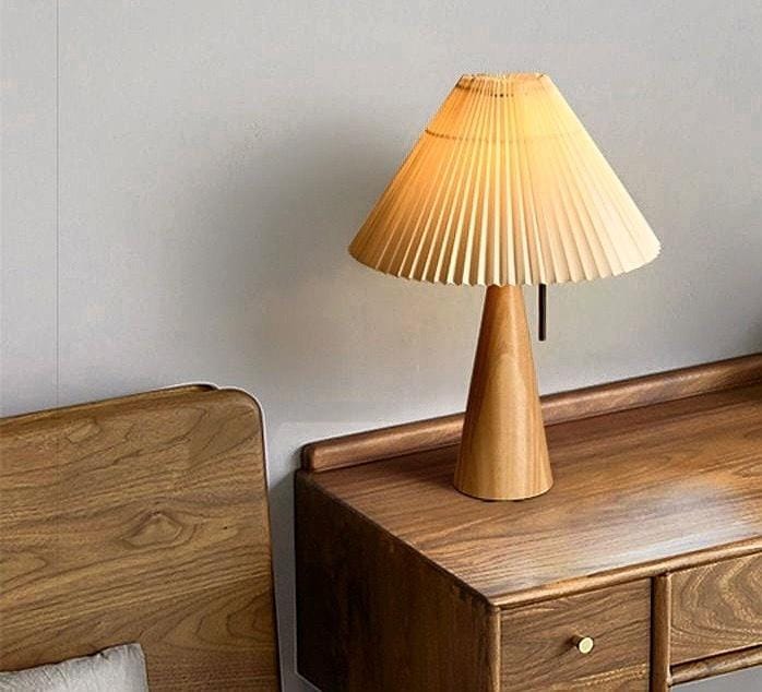 Customer photo review of Aurelia Oak Pleat Table Lamp