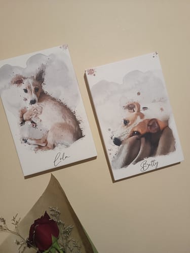 Customer photo review of Πορτραίτο Κατοικίδιου - Νερομπογιά