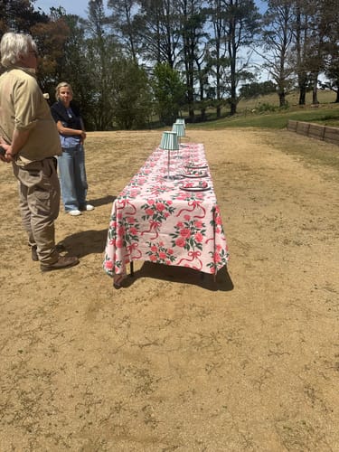 Customer photo review of Chateau Rose Pink Table Cloth