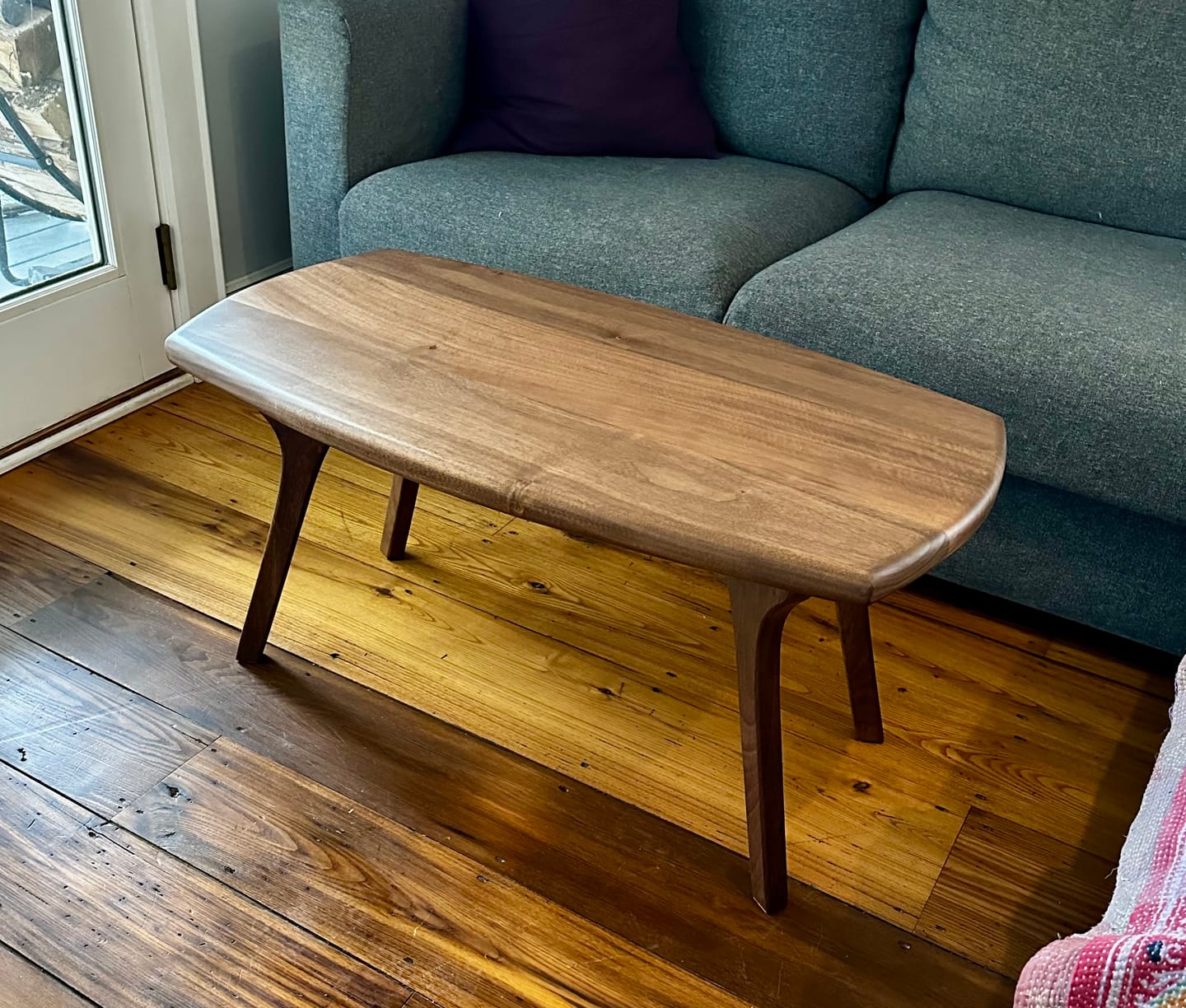 Customer photo review of Elise Oval Coffee Table - Solid Walnut Wood