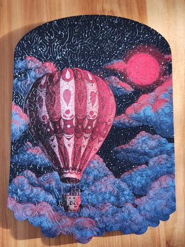 Customer photo review of Adventure Awaits Wood Jigsaw Puzzle