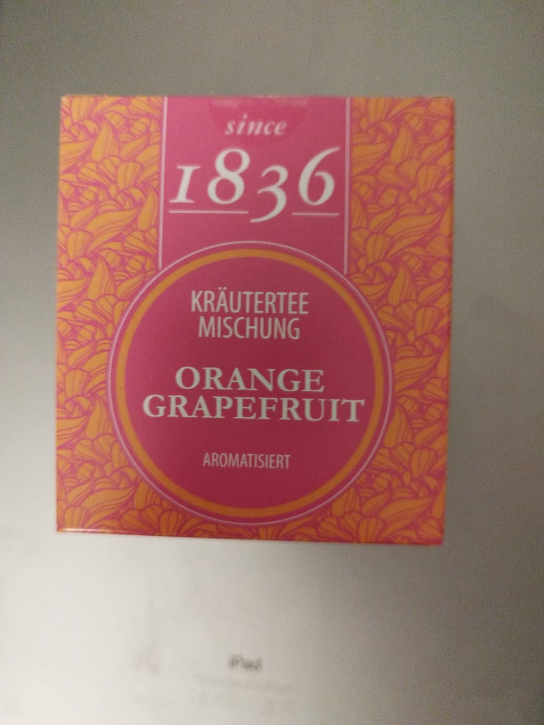 Customer photo review of 1836 Tea Orange/Grapefruit