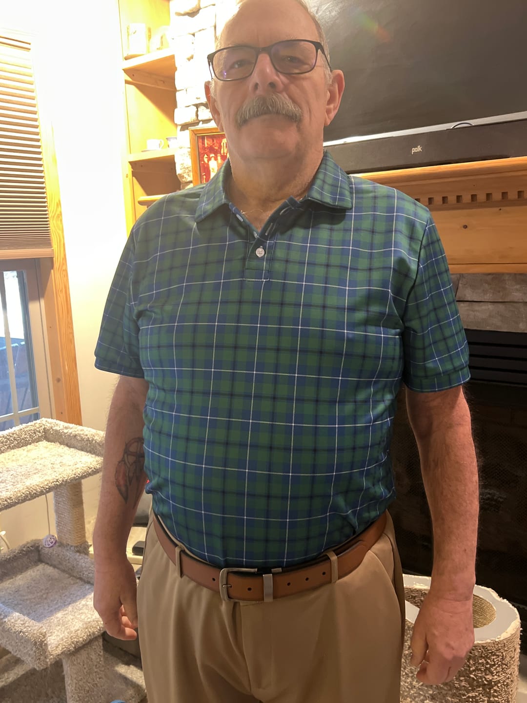 Customer photo review of Scottish Douglas Ancient Clan Tartan Polo Shirt