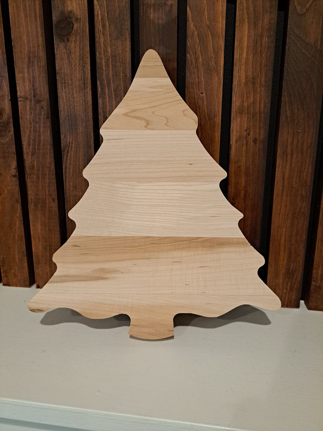 Customer photo review of 11.0x9.5" Christmas Tree Tray 2 Acrylic Router Template [Limited Edition]