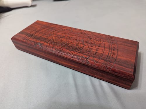 Customer photo review of Astrolabe | Engraved Dual Hex Dice Vault