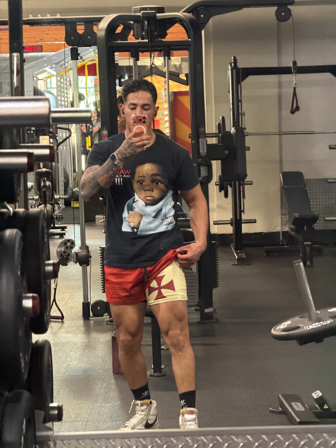 Customer photo review of Crusader Cross Performance Shorts