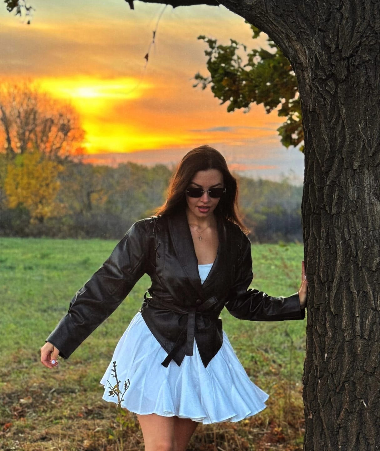 Customer photo review of Zyra Biker Leather Jacket