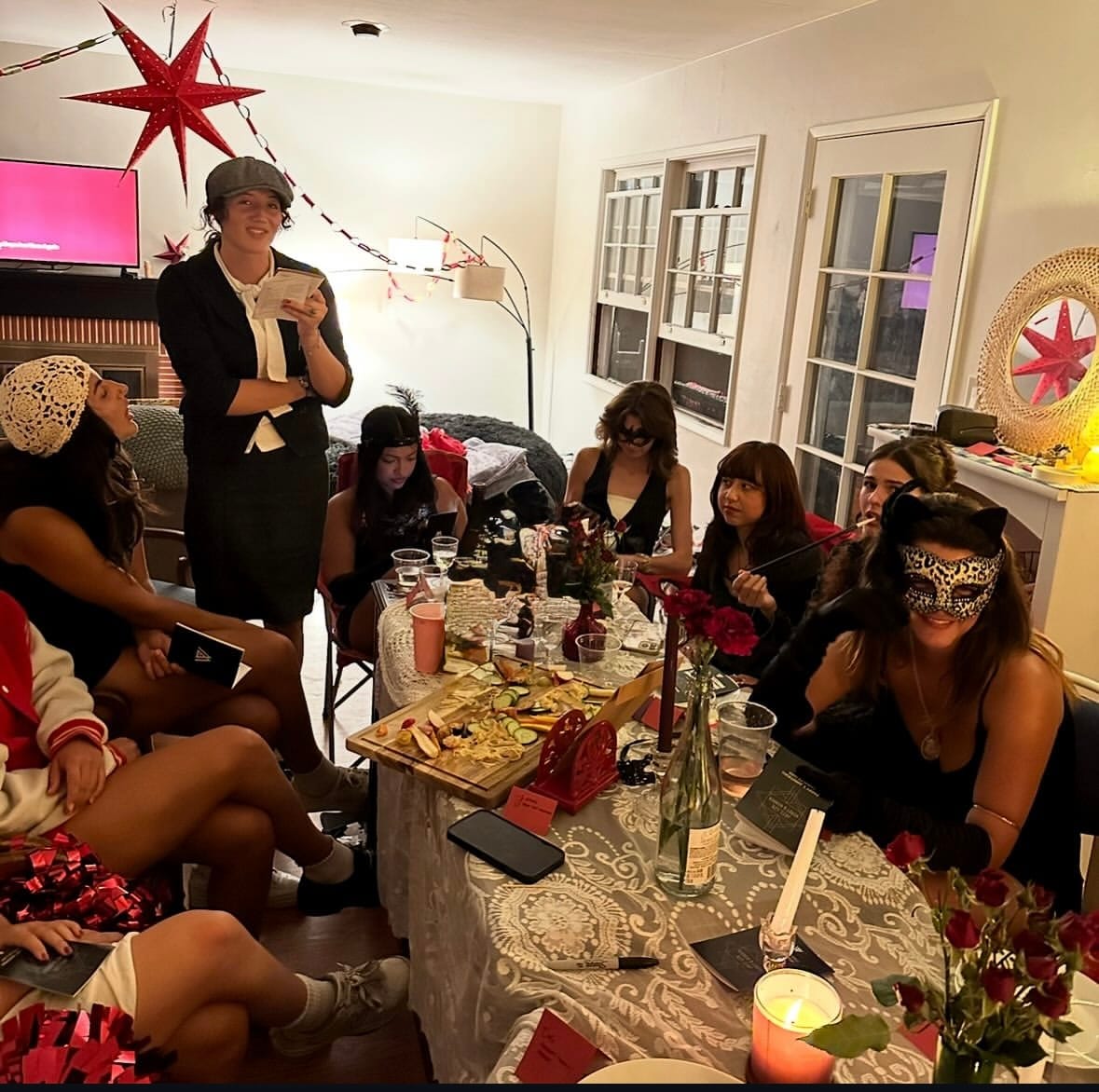 Customer photo review of Replay-able 1920s Murder Mystery Dinner Party Game for Up to 20 Adults - Host Your Own Dinner Party Game Night - 1920s Speakeasy Gatsby Theme - 1920s Fancy Dress Dinner Party(V2)