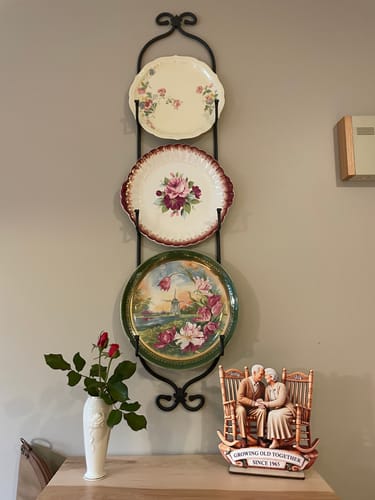 Customer photo review of Old Couple Sitting On Rocking Chairs Together - Personalized Standing Wooden Plaque