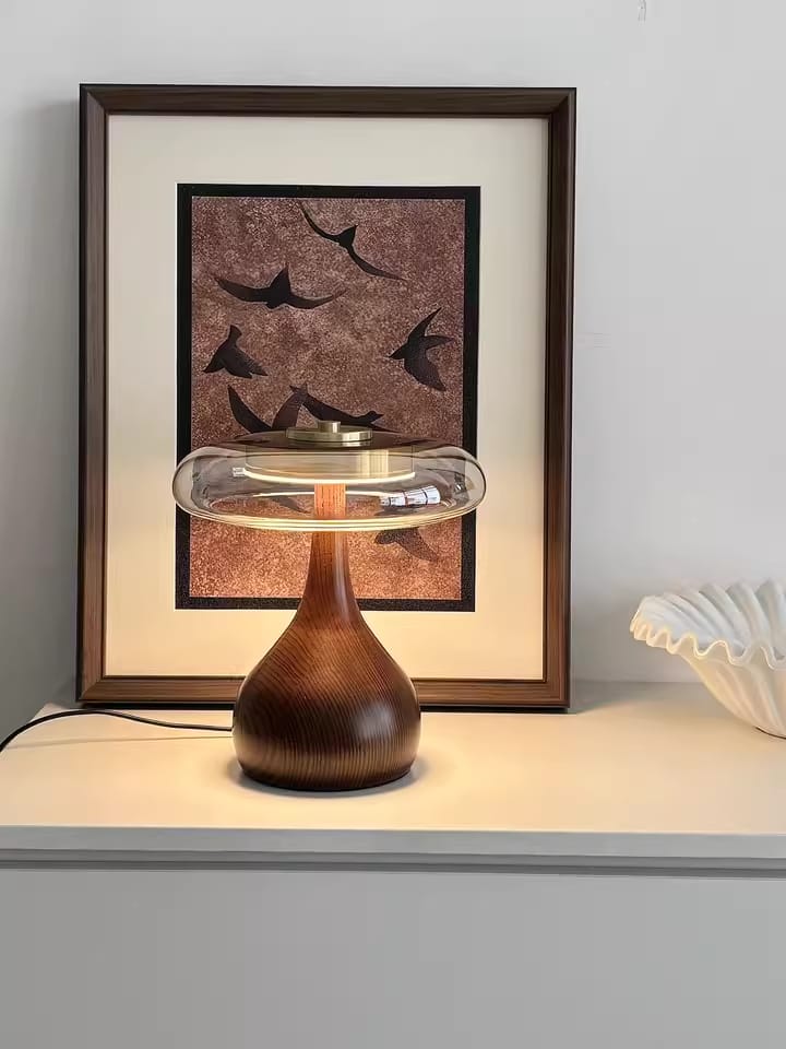 Customer photo review of Aurora Retro Glass Table Lamp