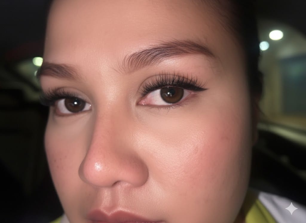 Customer photo review of Olens Glowy Black Monthly Circle Lenses (2p)