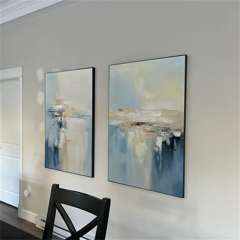 Customer photo review of Abstract Painting Canvas Set of 2 #AP070