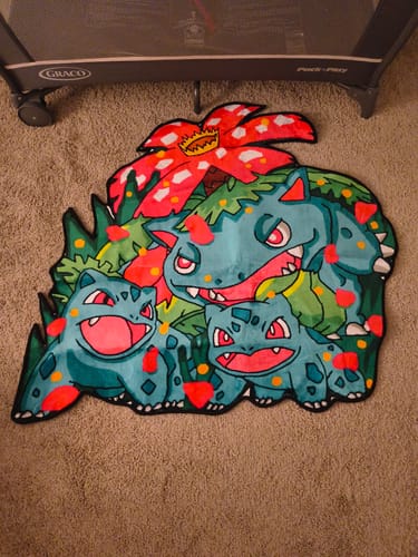 Seth J. review of Pokémon Grass Squad Irregular Shaped Rug image 1 out of 1