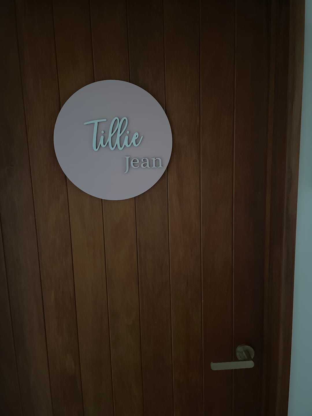 Customer photo review of Two Names On Circle Plaque