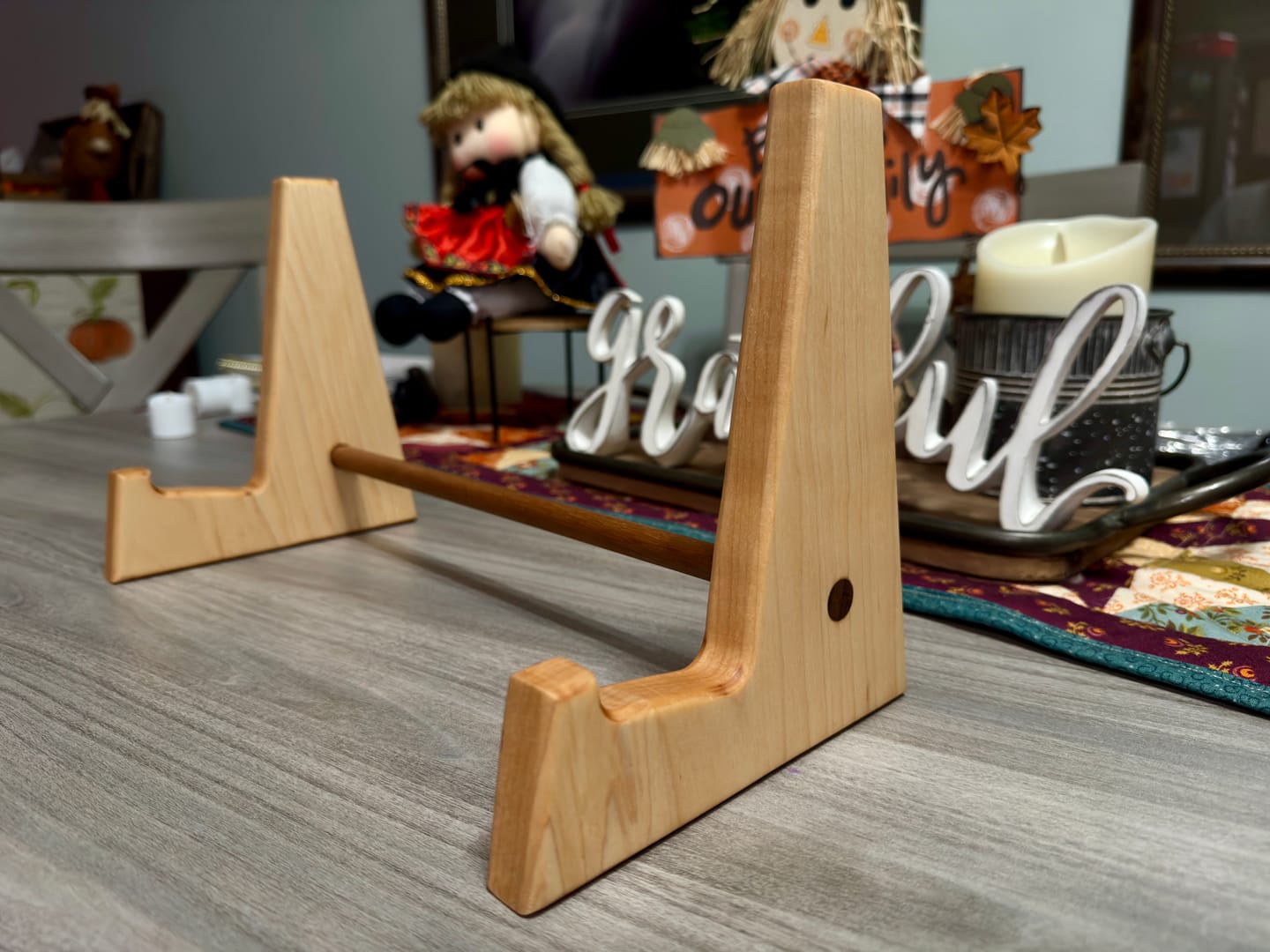 Customer photo review of 7.4x6.5 Cutting Board Stand Acrylic Router Template - Style 1