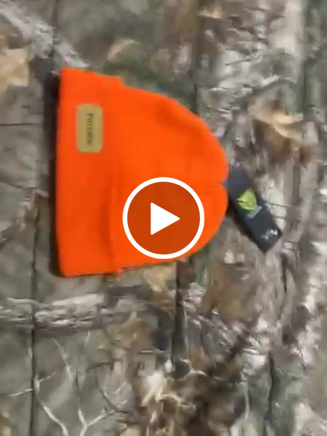 Customer video review of Blaze Orange Logo Hunting Beanie