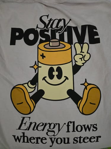 Customer photo review of STAY POSITIVE (LIMITED EDITION) VINTAGE BOX TEE