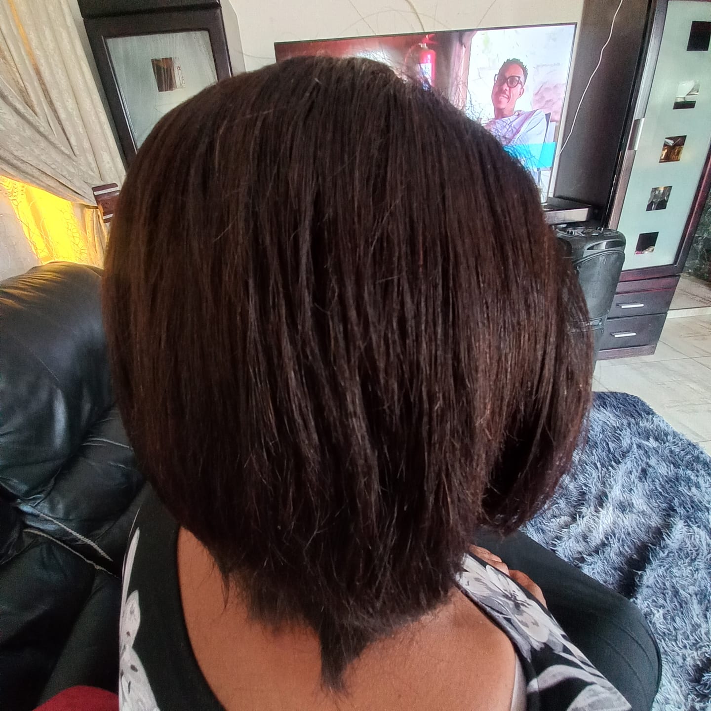 Customer photo review of Brazilian 13x4 Lace Frontal Wig Pixie Cut Col