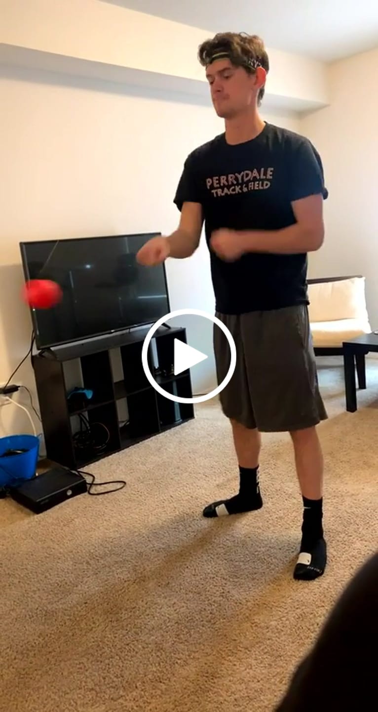 Customer video review of TEKXYZ Boxing Reflex Ball - 3 Difficulty Levels
