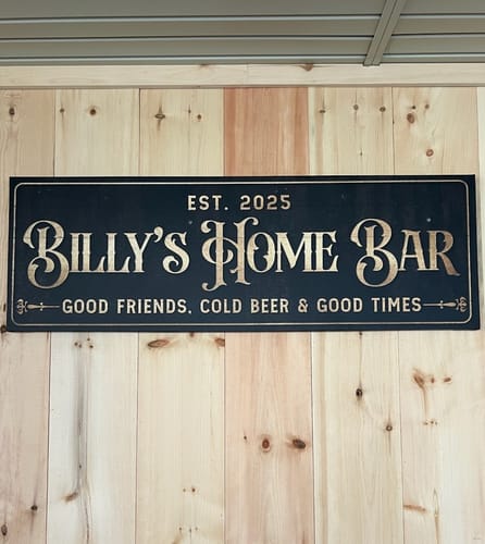 Customer photo review of Custom Bar Sign III