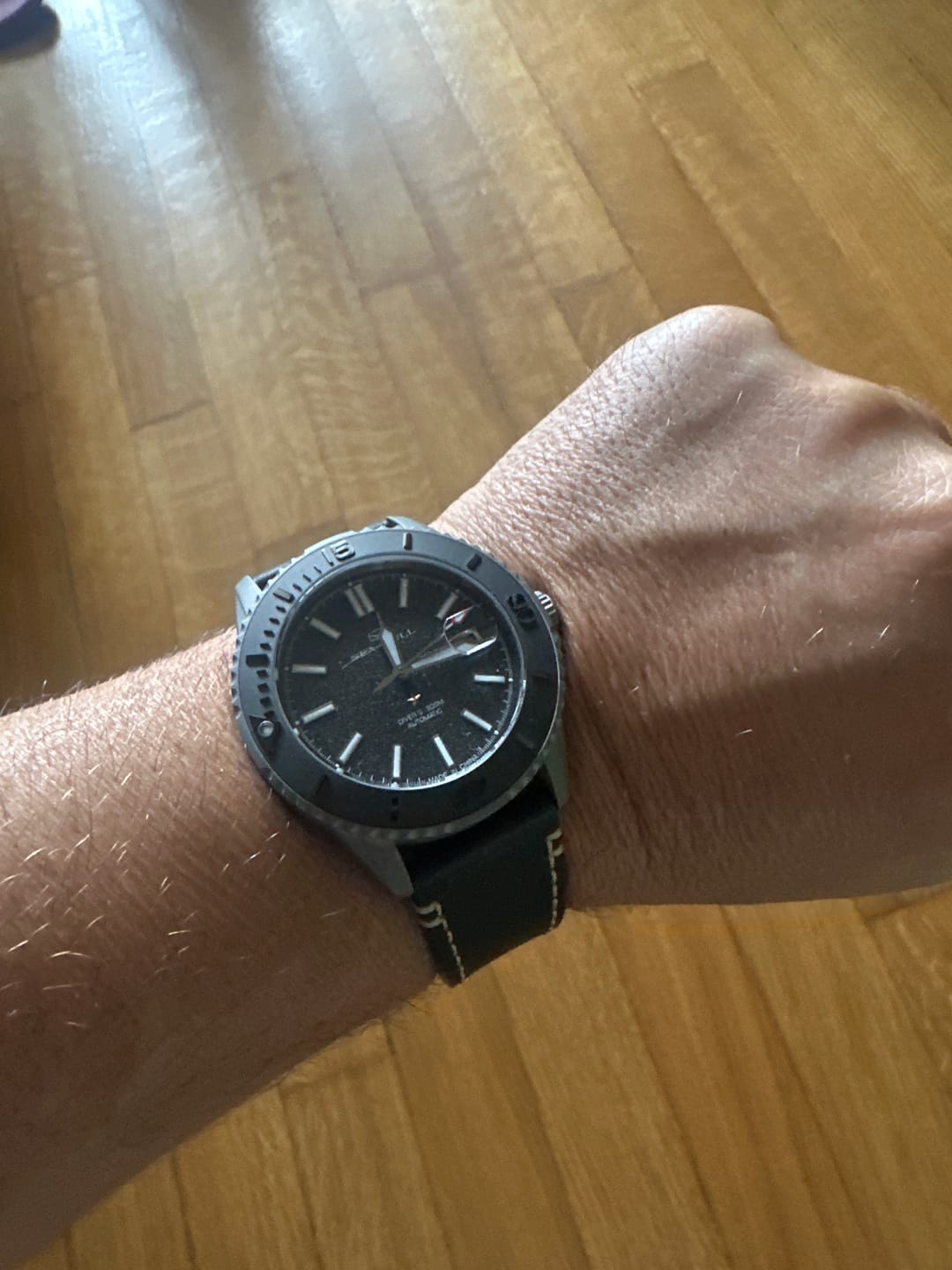 Customer photo review of Ocean Series | Titanium Sand Ceramic Bezel | 300m Waterproof | Luminous | 43.5mm