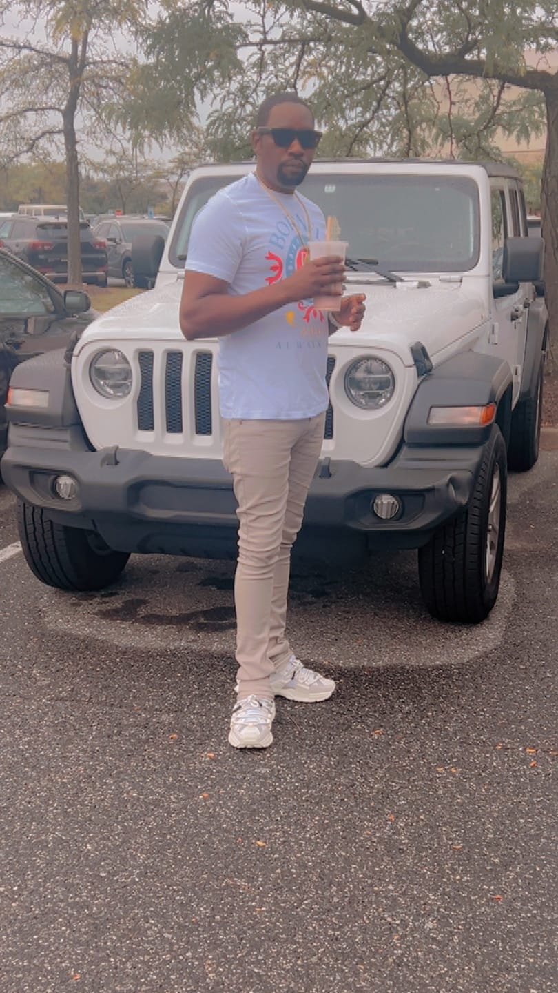 Customer photo review of Vortex Stacked Denim Jeans (Orange)