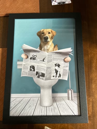 Customer photo review of Personalized Poster With Dog or Cat - Important Meeting