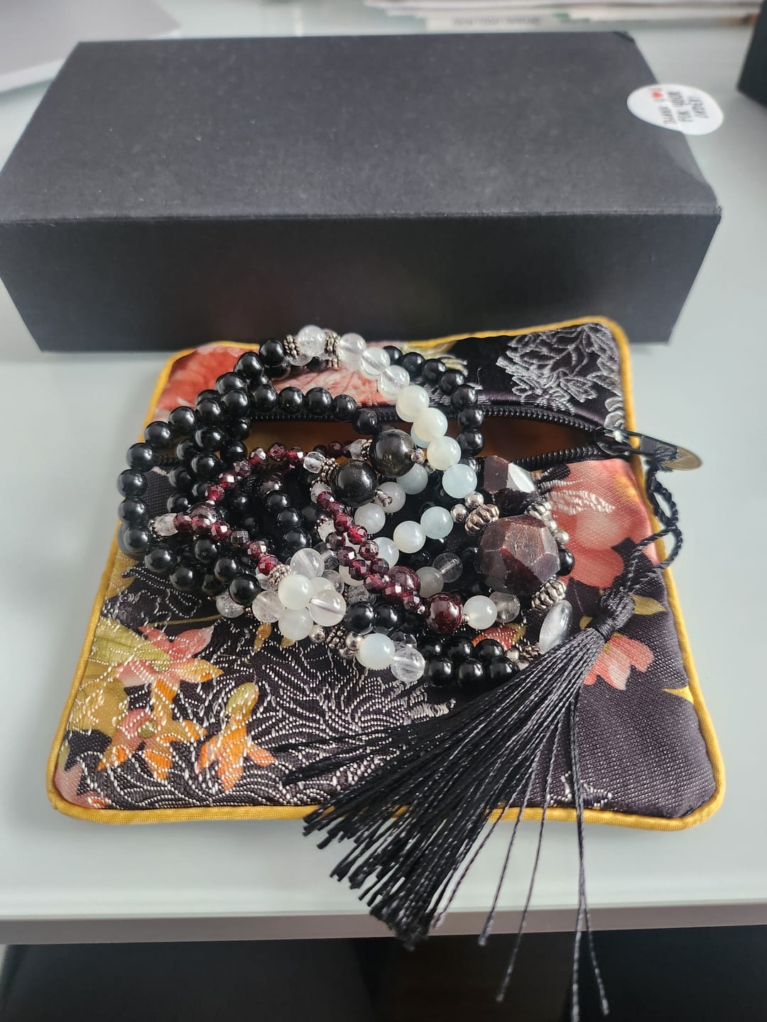 Customer photo review of Create Your Own Nichiren Juzu – SGI Beads - Custom Japanese Buddhist Mala for Chanting Nam Myoho Renge Kyo | Made with Gemstones