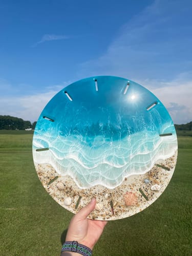 Customer photo review of Unfinished Wood Simple Clock Shape - Craft - up to 46" DIY