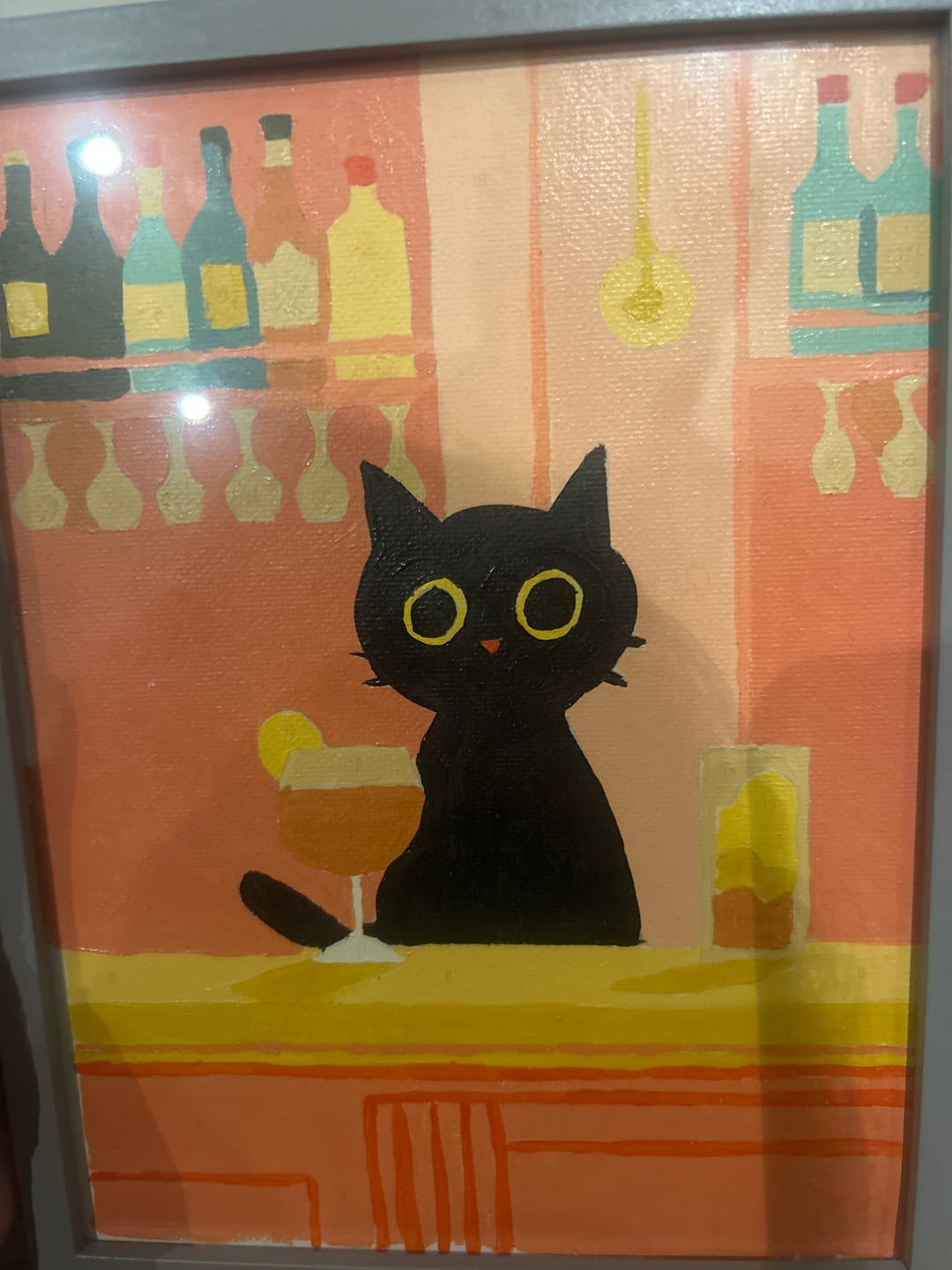 Customer photo review of 6 Mini Paintings - The Black Cat Set