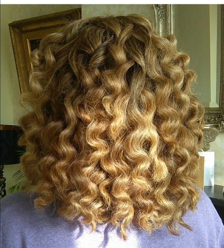 Customer photo review of Flaxseed & Kalahari Melon Curl Defining Custard