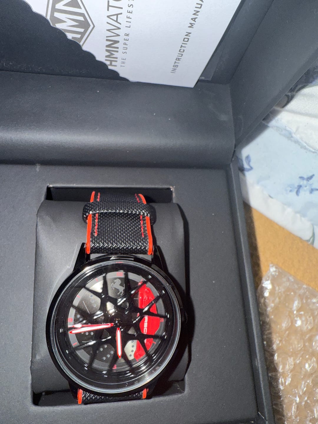 Customer photo review of Black Stainless Steel Strap