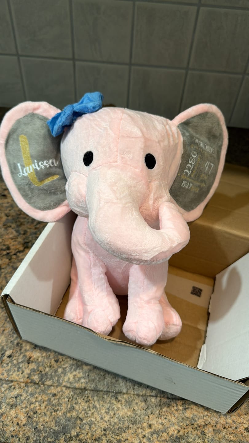 Customer photo review of Zur Geburt - Baby-Stofftier