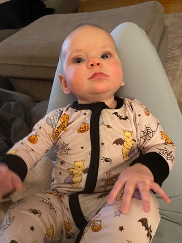 Customer photo review of Boo To You Zip Romper