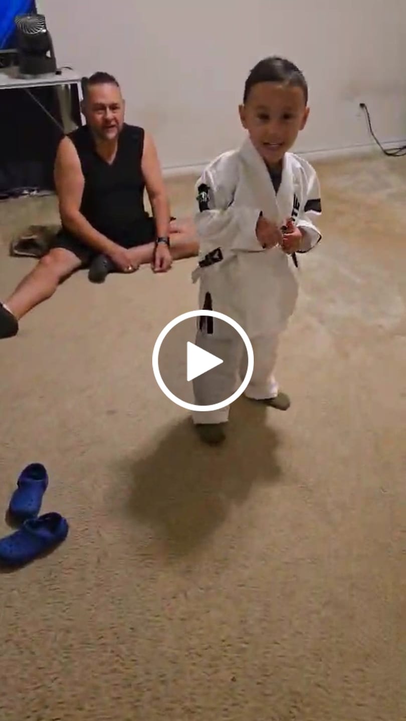 Customer video review of Core White Brazilian Jiu Jitsu Kids BJJ Gi