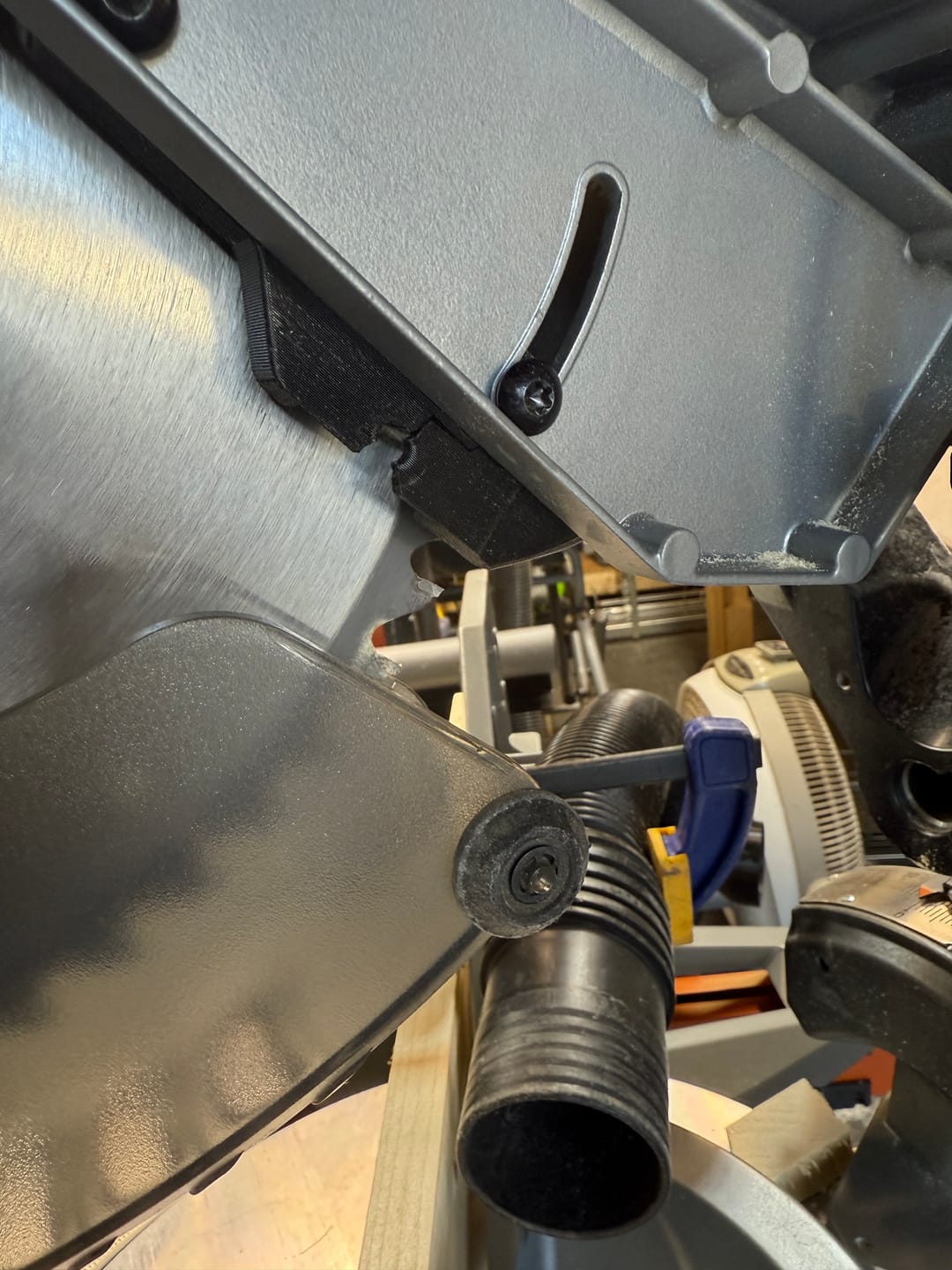 Customer photo review of Ridgid 12" Sliding Miter Saw Dust Collection Chute (R4222)