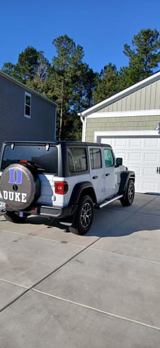 Customer photo review of Custom Spare Tire Cover for Jeep, RV, Bronco Camper, Trailer, & More