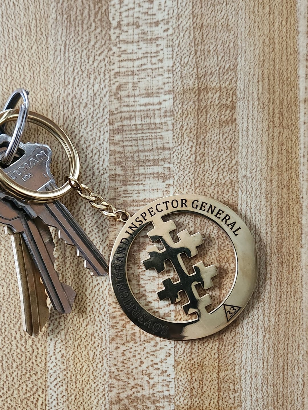 Customer photo review of Custom Photo Engraved Keychain