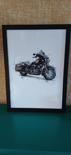 Customer photo review of Waterverf Portret Poster van Jouw Foto - met Eigen Tekst