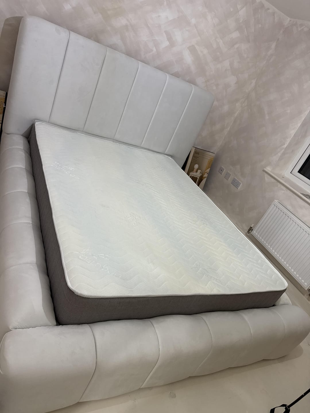 Customer photo review of 2025 Cloud Bed – Ultra Comfort Upholstered Bed Frame | Luxury Fabric Bed UK