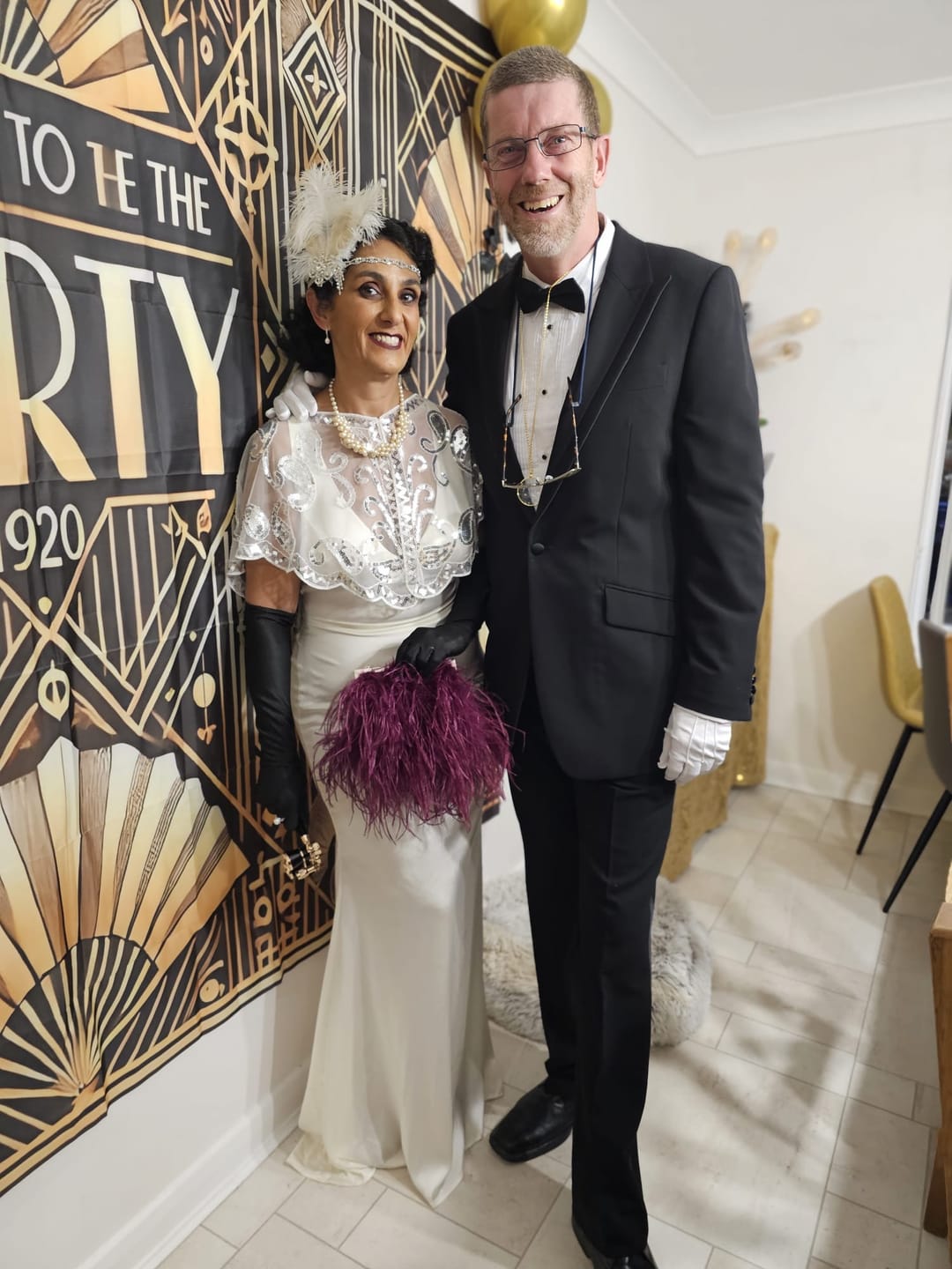 Customer photo review of Replay-able 1920s Murder Mystery Dinner Party Game for Up to 20 Adults - Host Your Own Dinner Party Game Night - 1920s Speakeasy Gatsby Theme - 1920s Fancy Dress Dinner Party(V2)