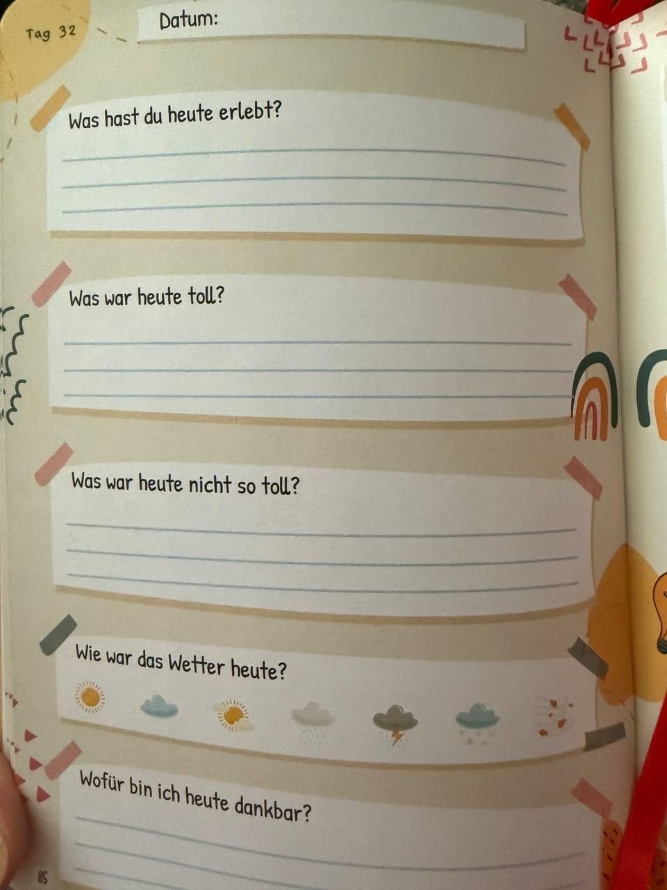 Customer photo review of Filapen - Gefühlstagebuch für Kinder (+ gratis Gefühlskarten)