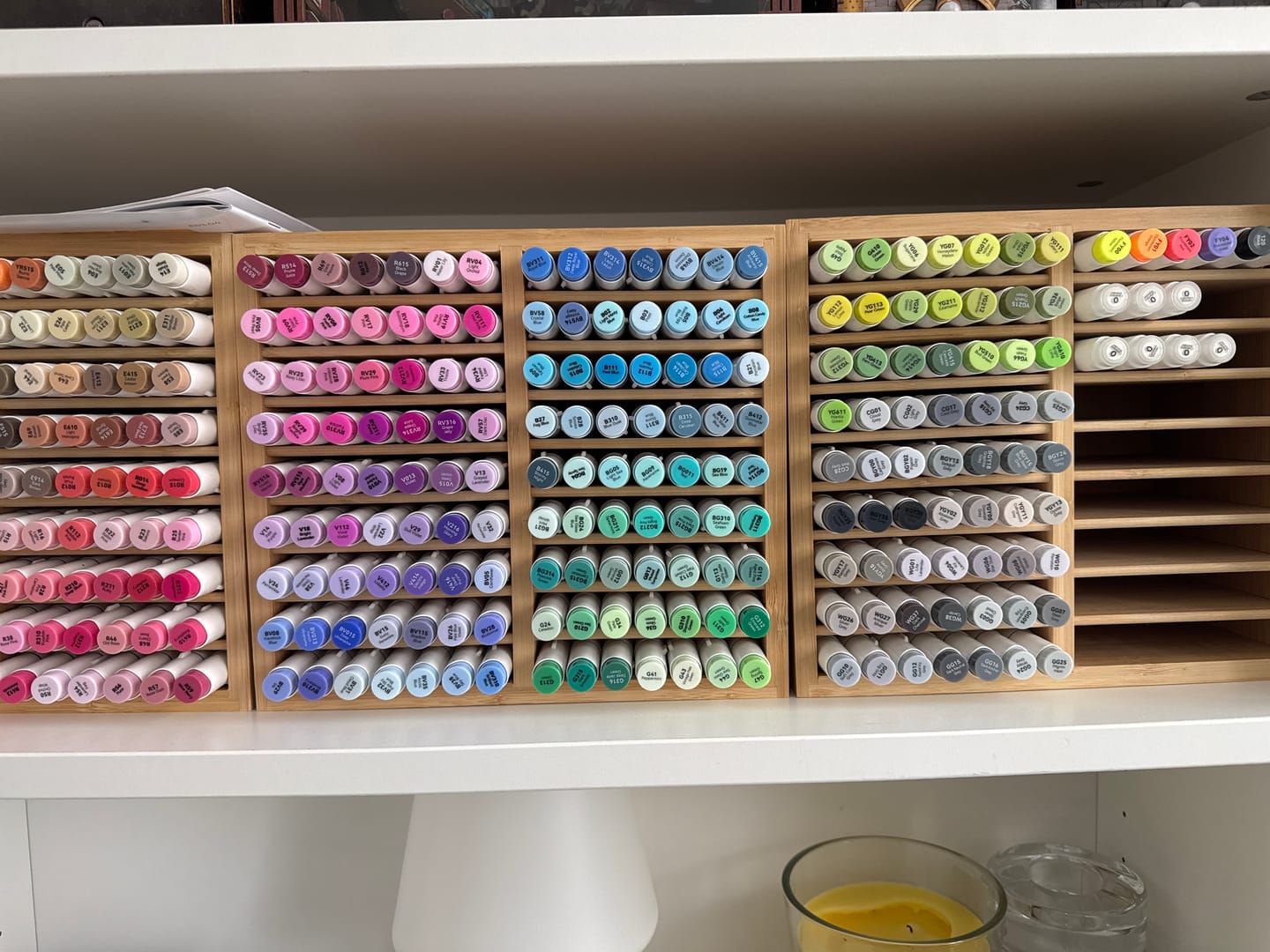 Customer photo review of Ohuhu Bamboo Marker Organizer (Europe Only)
