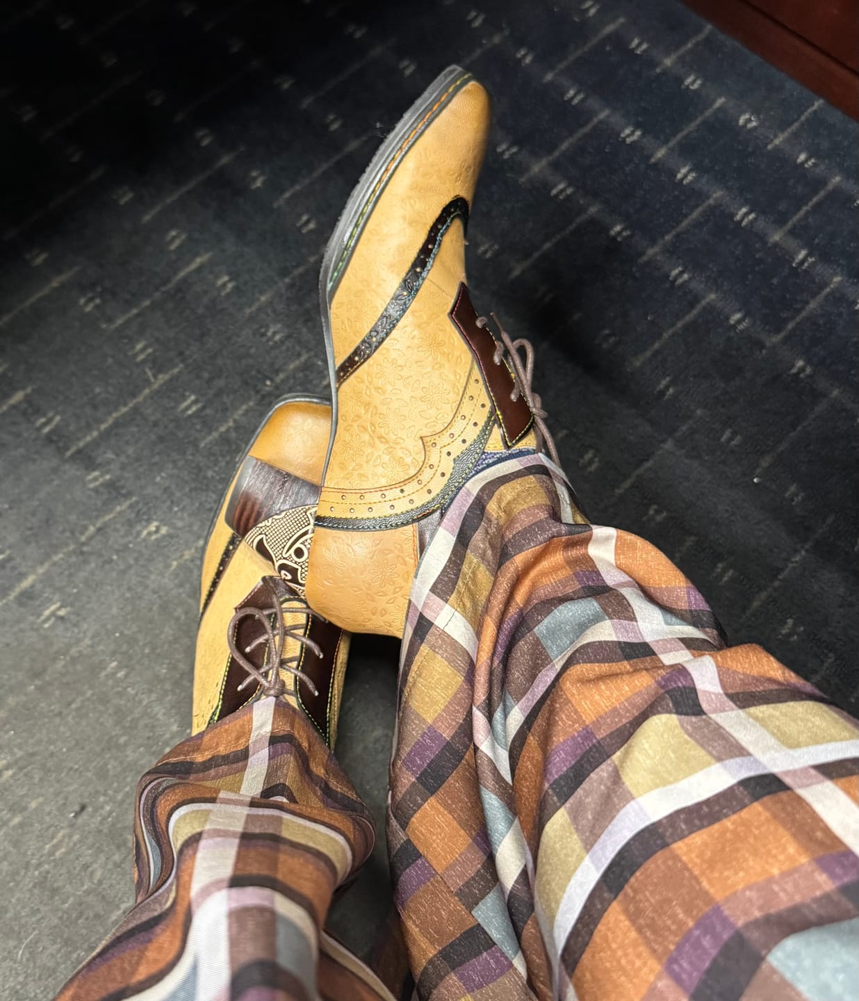Customer photo review of Bohemian Hand-printed Leather Pumps